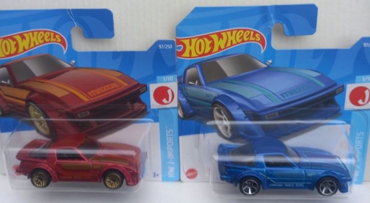 Conjunto 2 mazda rx-7 hot wheels