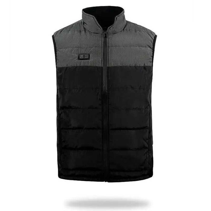 Жилетка з підігрівом Lesko 001A USB Black-Grey всі розміри Ціни складу