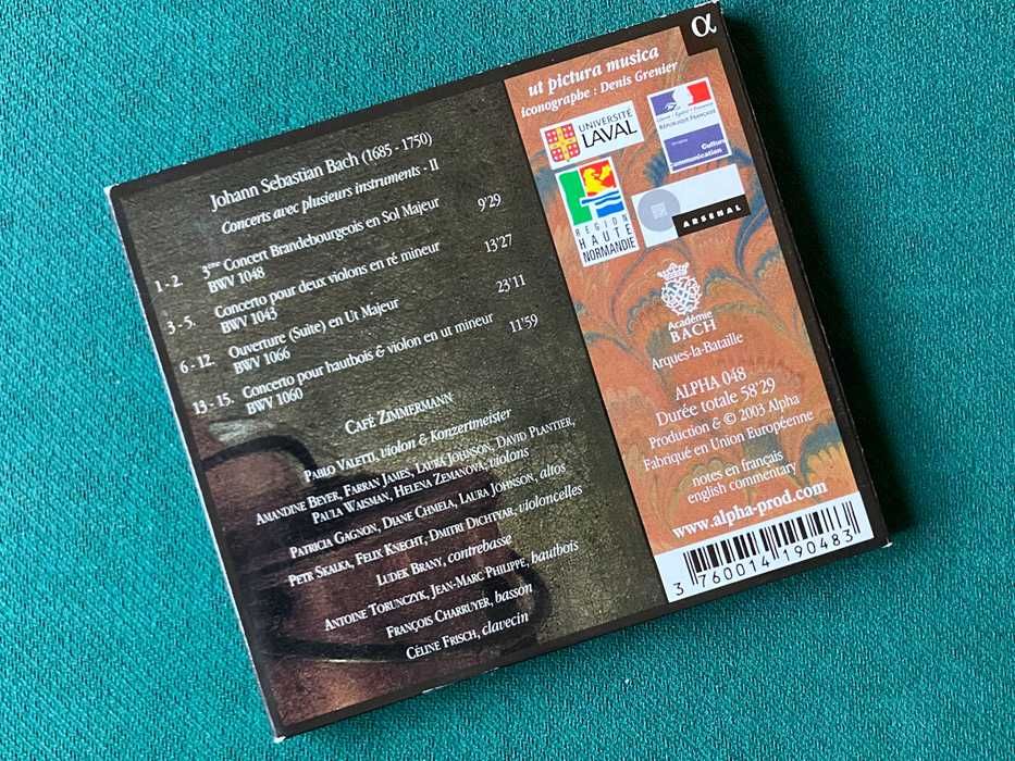 Café Zimmermann - J. S. Bach - Concerts avec plusieurs instruments II