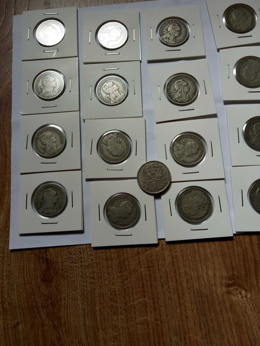 coleção incompleta de moedas de 1 esc. alpaca - aceito trocas