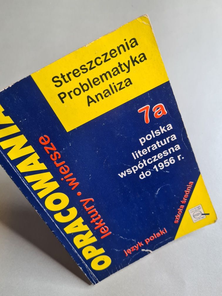 Opracowania - lektury, wiersze. Streszczenia, problematyka, analiza