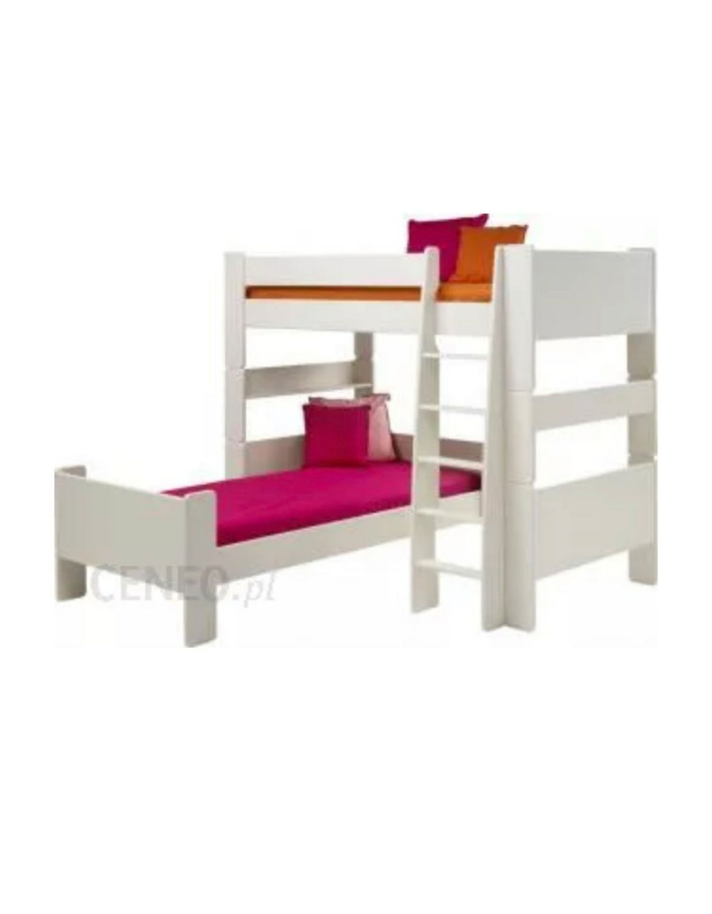 Łóżko piętrowe Steens for Kids – Tvilum, białe, 164cm, wysokie.