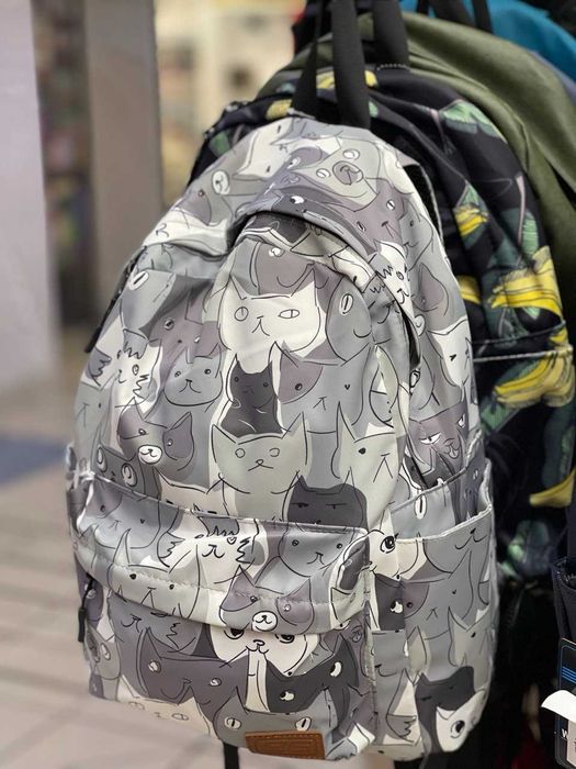 Повсякденний рюкзак, 2Е, TeensPack Cats, сірий, -15%