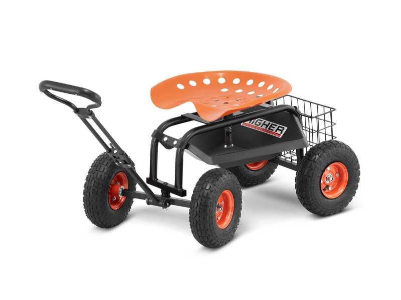 Wózek ogrodowy siedzisko ogrodowe jezdne taboret klęcznik HIGHER