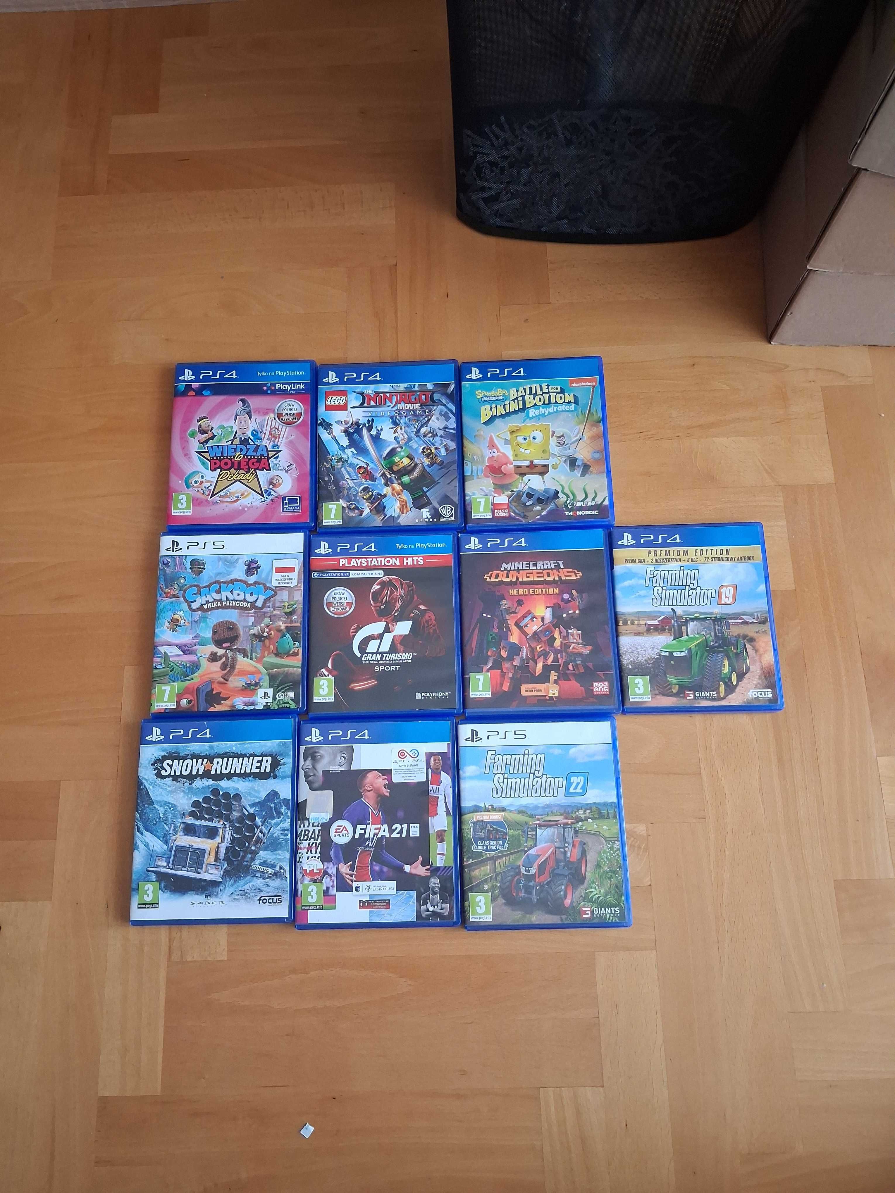 PS5 z padem + 10 gier + pilot do multimediów