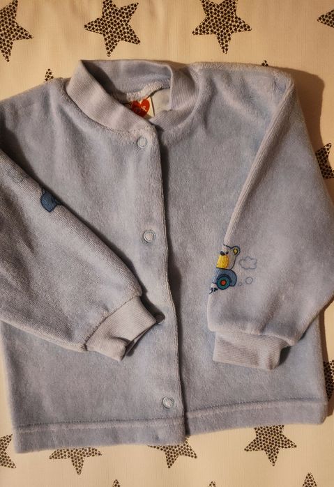 Ciepłe spioszki z kaftanikiem rozmiar 68