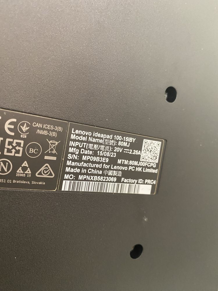 Lenovo Ideapad 100-15IBY