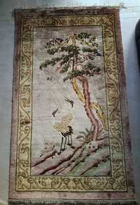 Piękny nowy dywan z czystego jedwabiu ręcznie tkany orientalny antyk