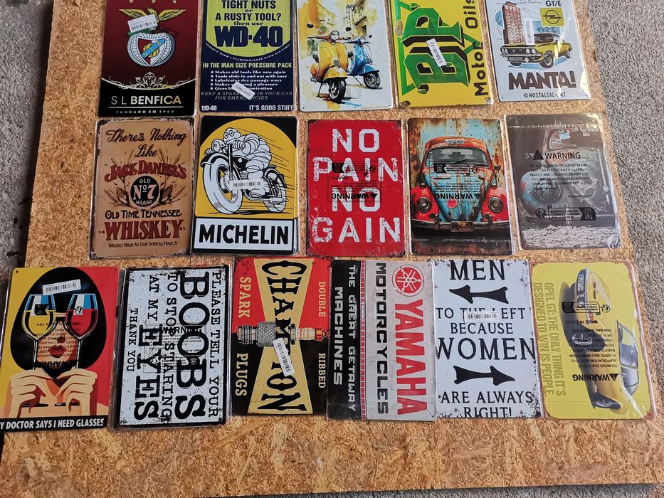 Placas de metal 20x30cm