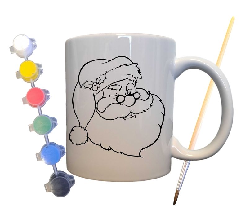 Набір для творчості кружка розмальовка Санта 330 мл біла (КР0060)