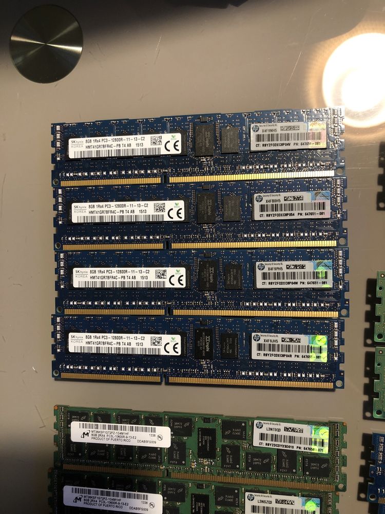 4x 8GB memoria RAM ECC PC3/DDR3