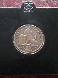Moneta Belgia 2 centymy 1905