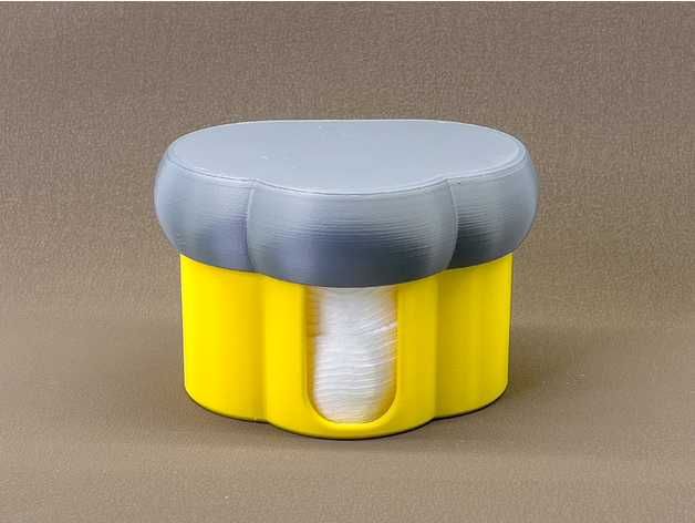 Suporte para cotonetes e discos impressos em 3D