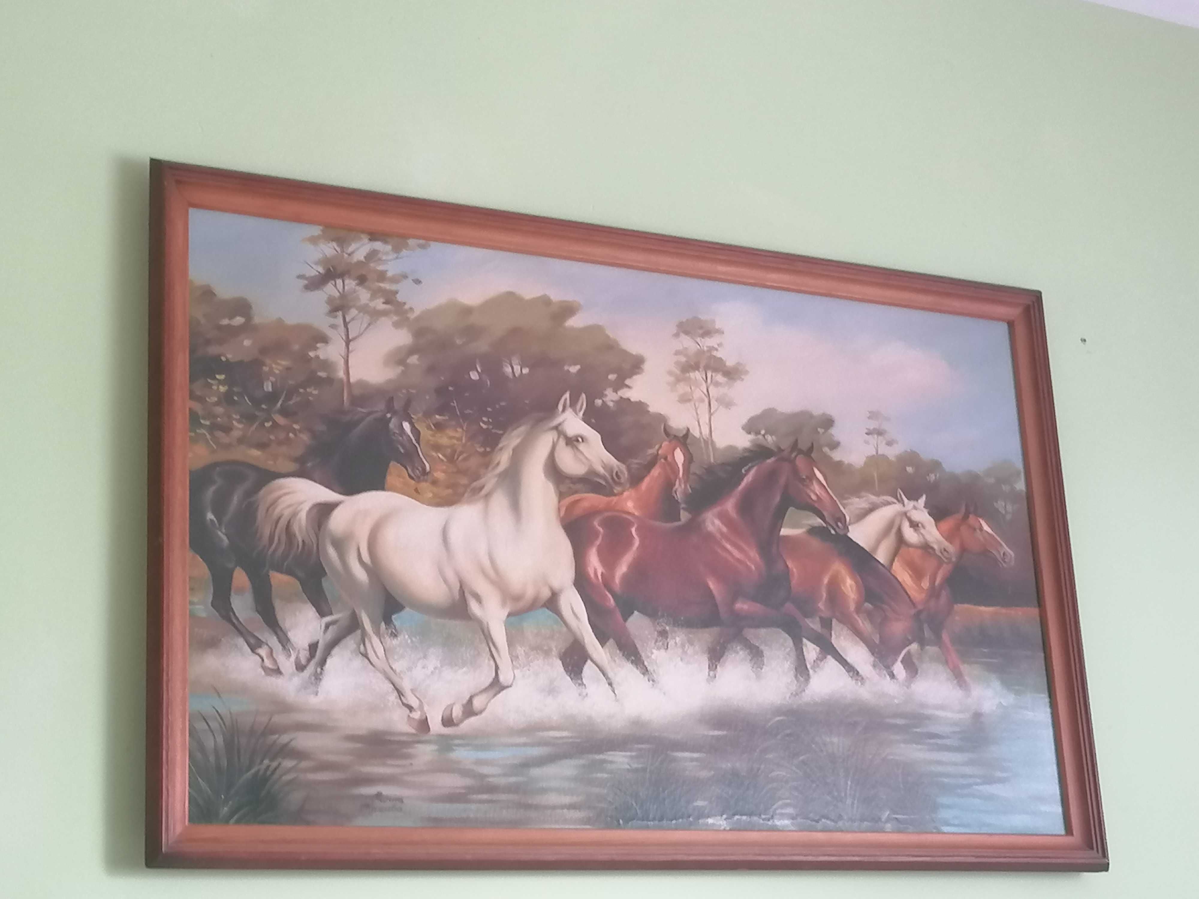 Obraz konie do salonu