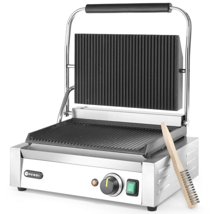 kontakt grill kontaktowy panini ryflowany 2200w - hendi 263655