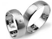 Obrączki ślubne z białego złota p.585 / półokrągłe / 6mm
