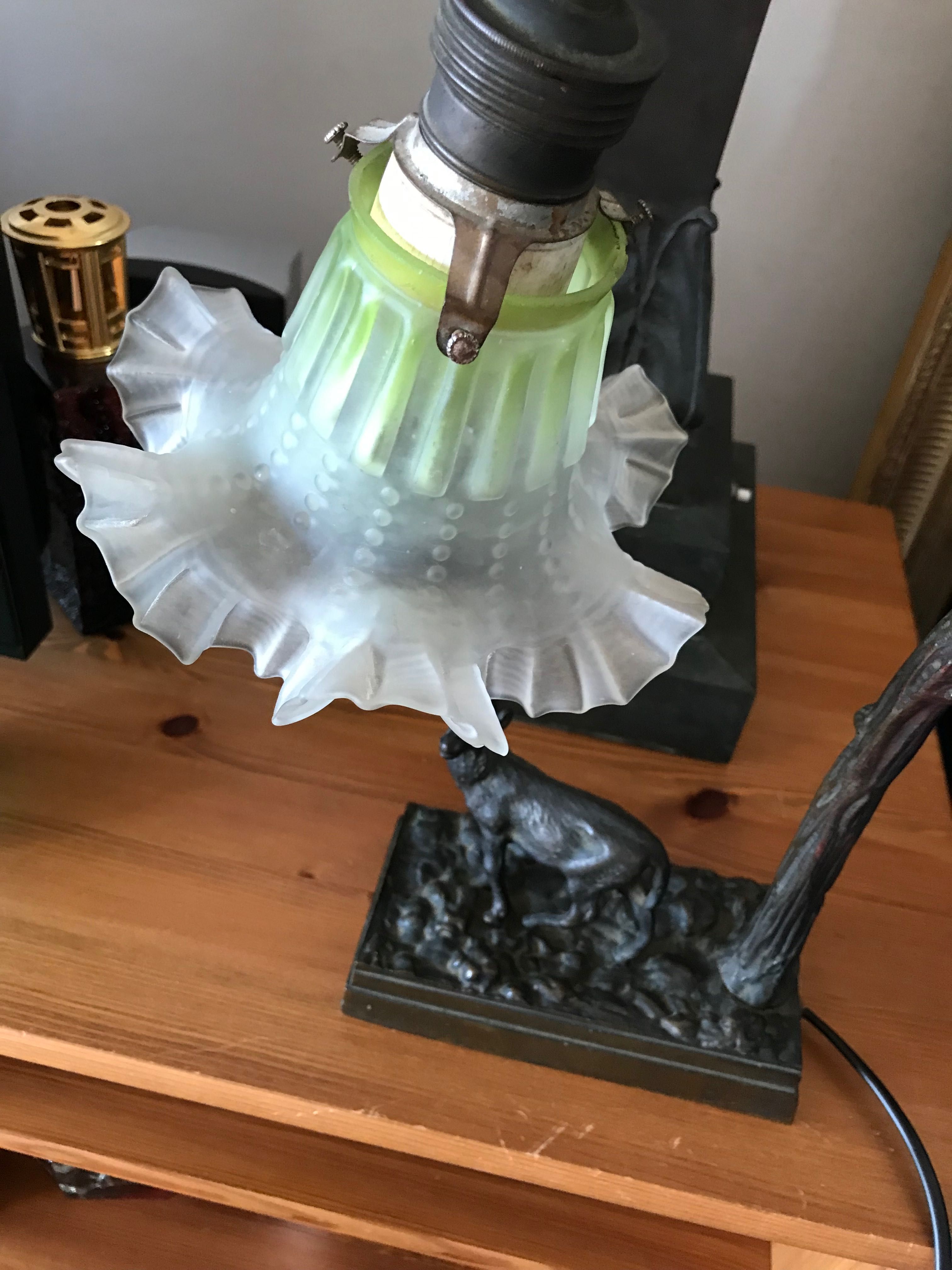 Старинная лампа Art Déco