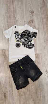 Set letni zestaw spodenki jeans i koszulka t- shirt my brand rozmiar 2