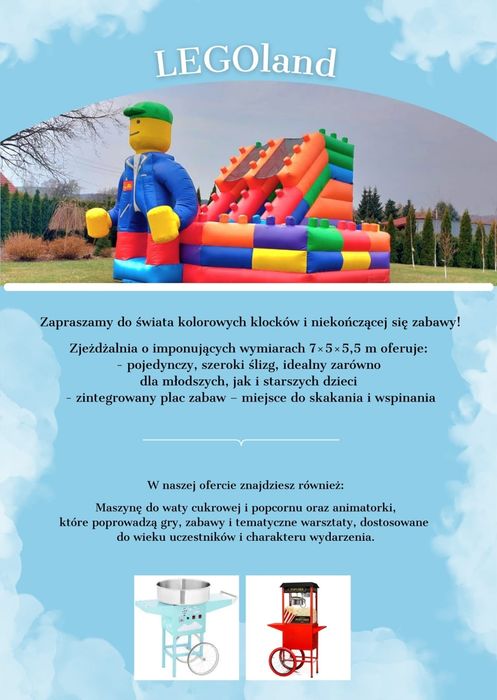 Dmuchańce, dmuchaniec, zamek dmuchany , zjeżdżalnia dmuchana,  wynajem