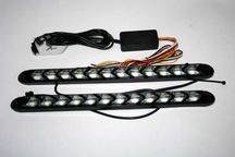 DRL-ходовые огни гибкие c бегущим поворотом HY-125-12C 32 см