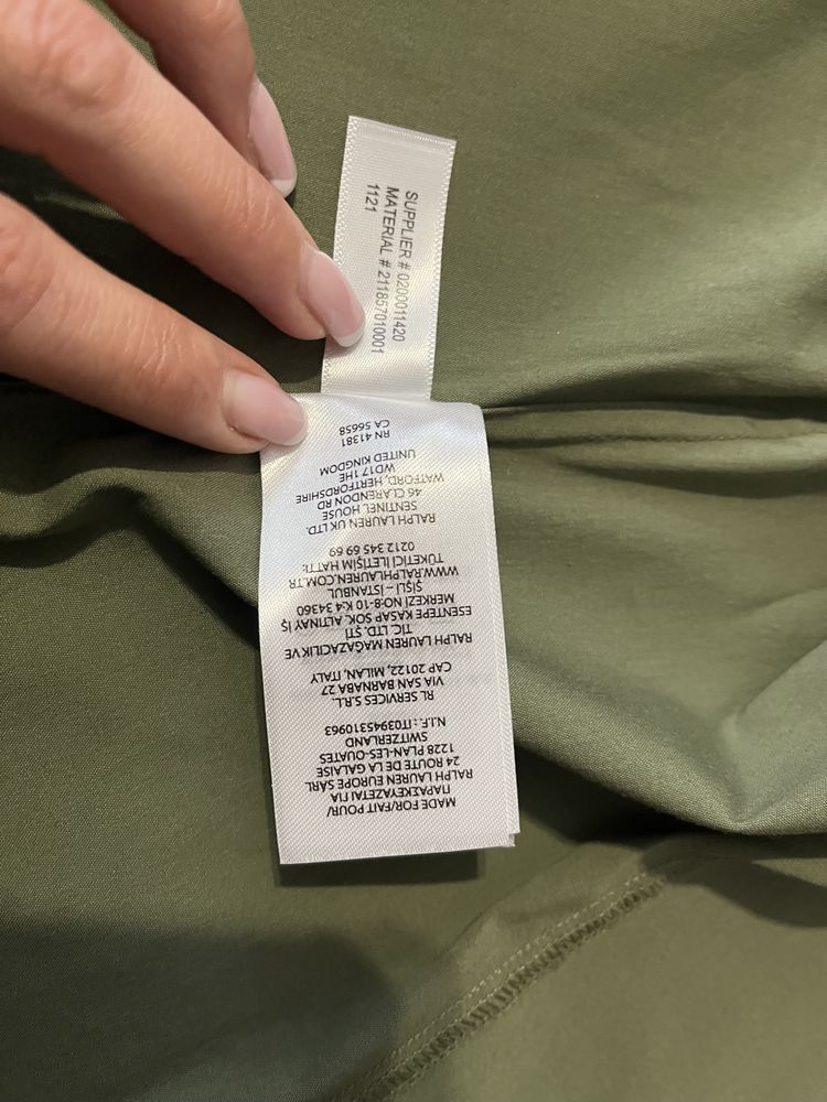 Koszula khaki Polo Ralph Lauren S 36 nowa oryginalna