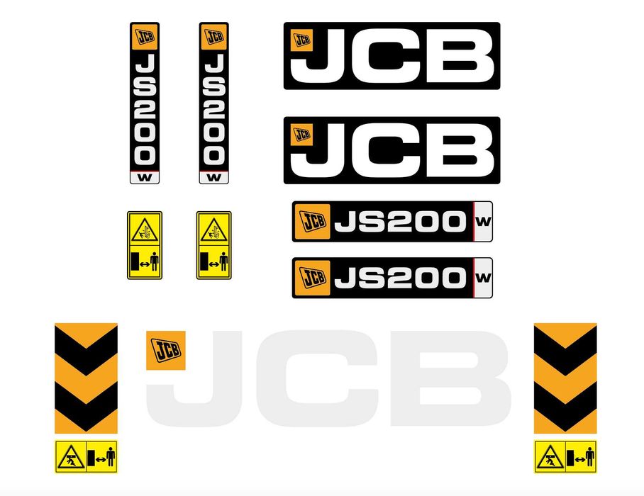 Наклейки jcb 3cx4cx,manitou,Bobcat, John Deere, KOMATSU, спецтетехніка