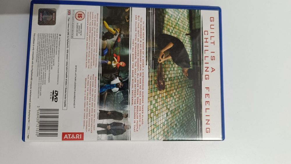 Fahrenheit PS2 PlayStation Indigo