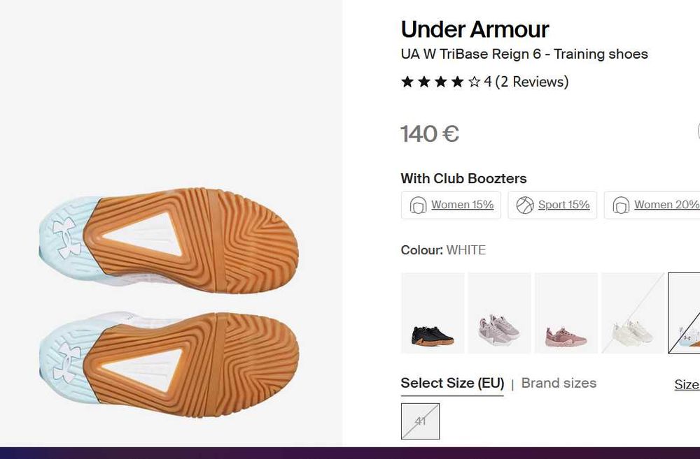 Жіночі кросівки для тренажерного залу Under Armur UA Reign 6, 39р.