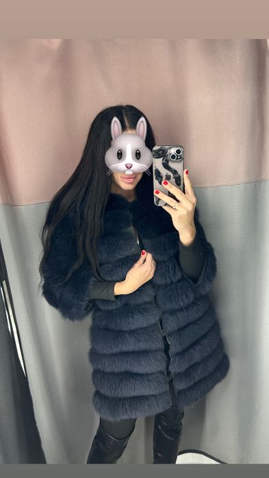 Меховая шуба писец шубка песец трансформер  песцовый полушубок жилетка