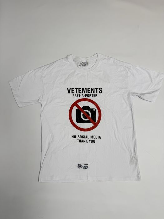 футболка Vetements Antisocial White tee M L