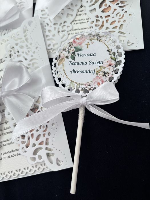 Zaproszenia na komunie podziękowania ślub chrzciny