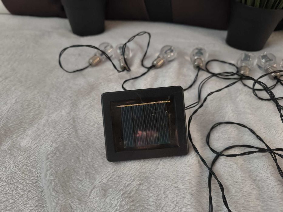 Lampki wielokolorowe LED + Panel solarny
