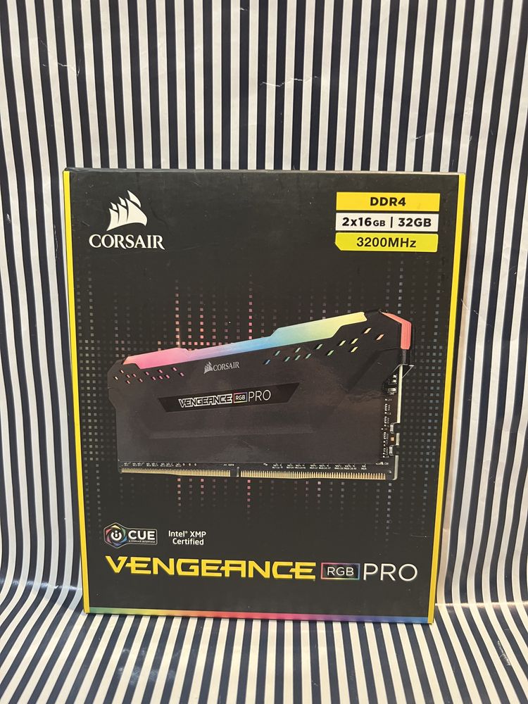 Оперативна пам’ять Corsair 32 GB (2x16GB) DDR4 3200 MHz Vengeance RGB