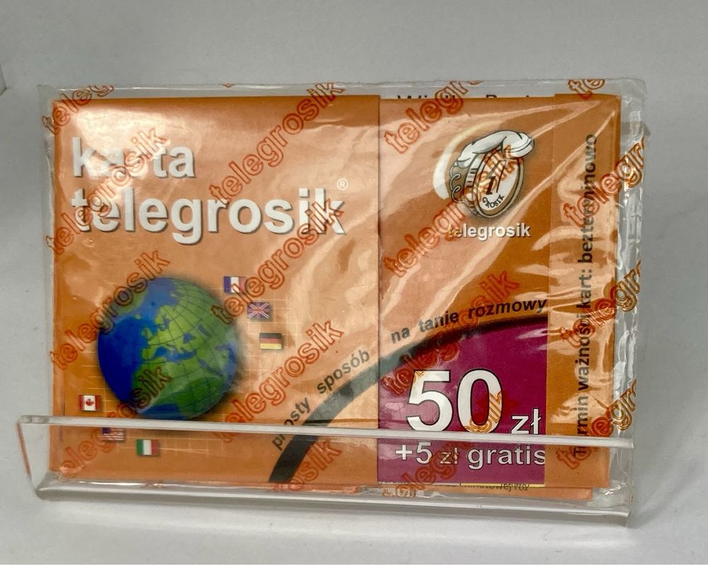 Nowa zafoliowana kolekcjonerska karta Telegrosik 50zl