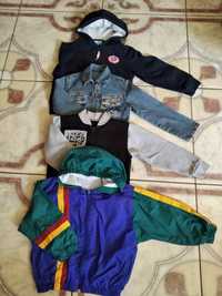 Джинсовая и байковые куртки,штормовка  на мальчика от 3 до 6 лет