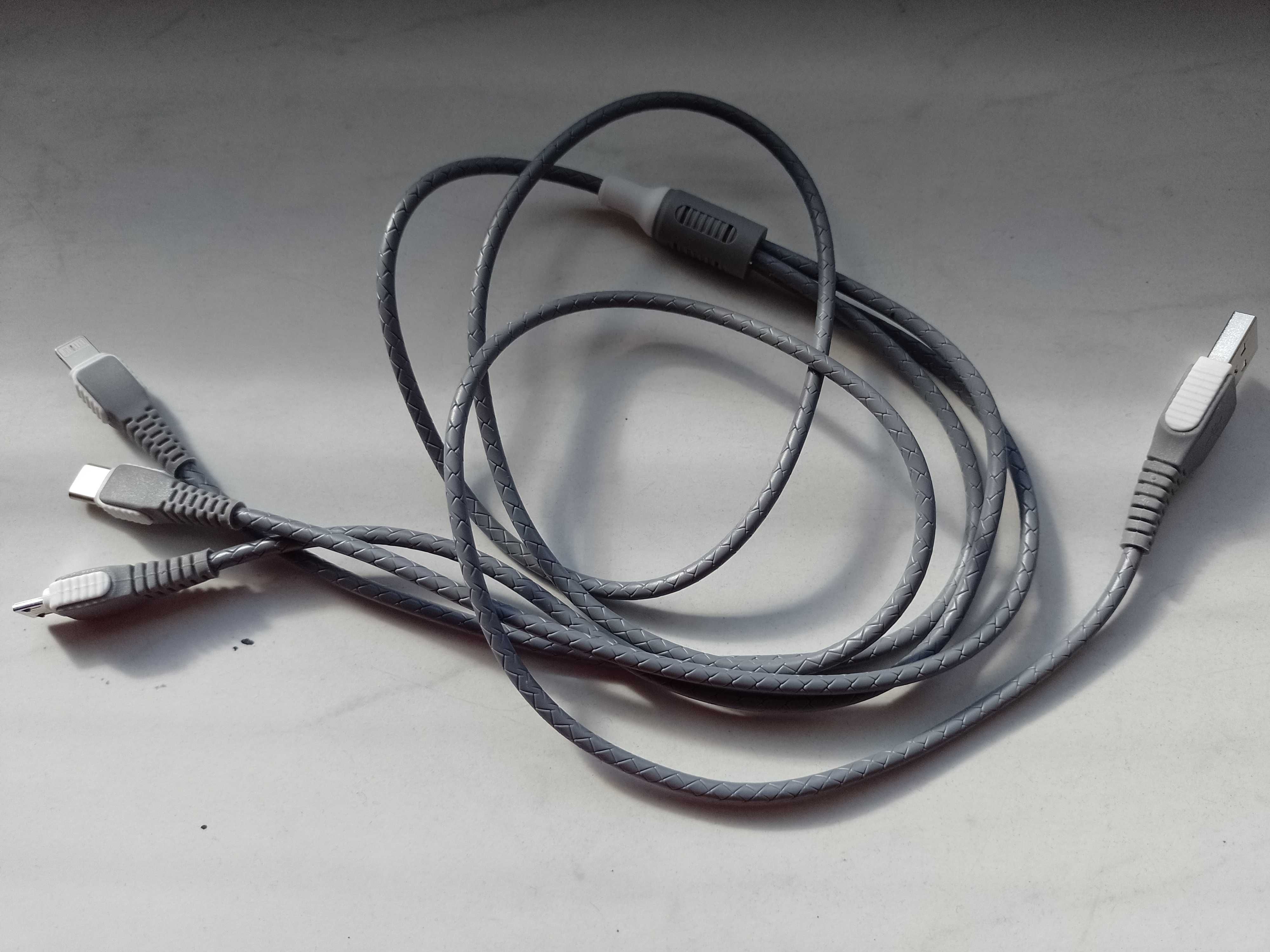 Kabel ładujący usb b,c,lightning