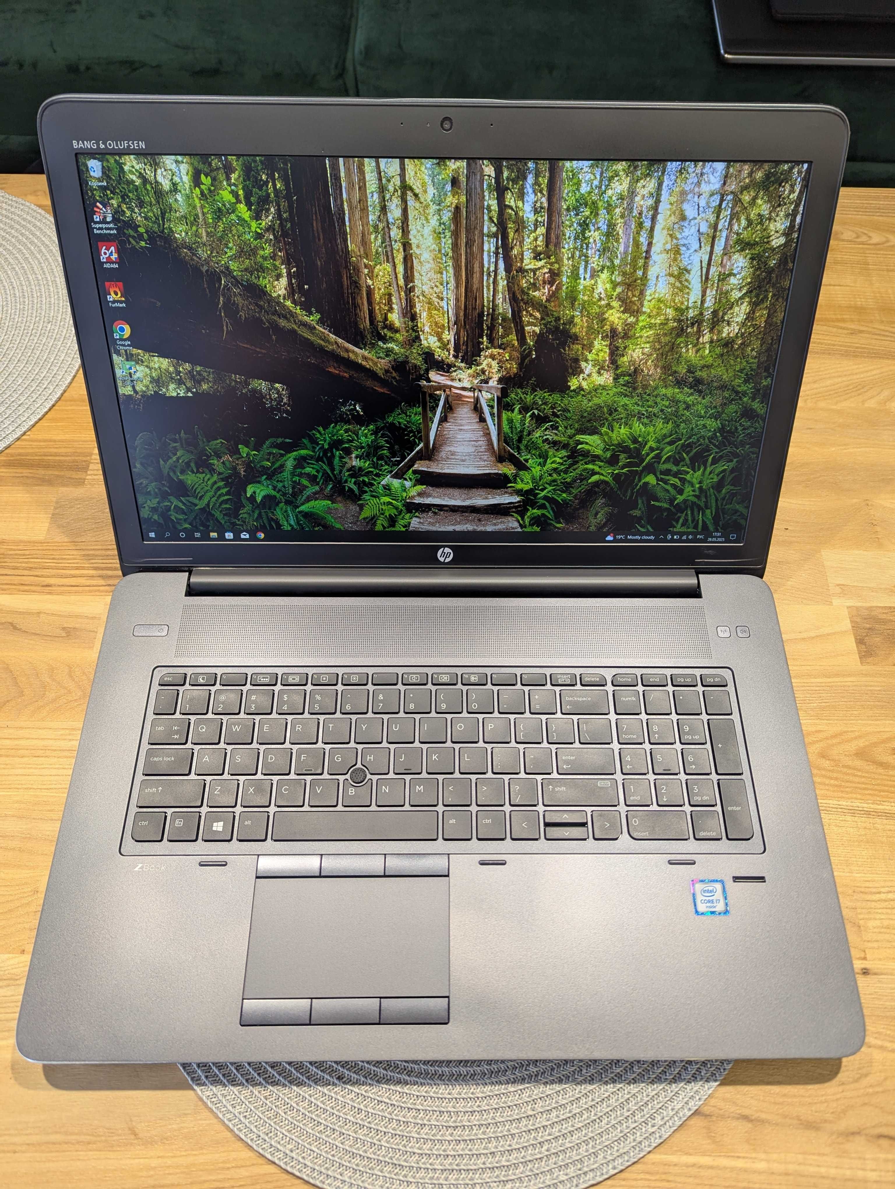 HP ZBOOK 17 G3/IPS FHD/i7-6700HQ/m3000m 4gb/16Gb ddr4/256gb m2/win