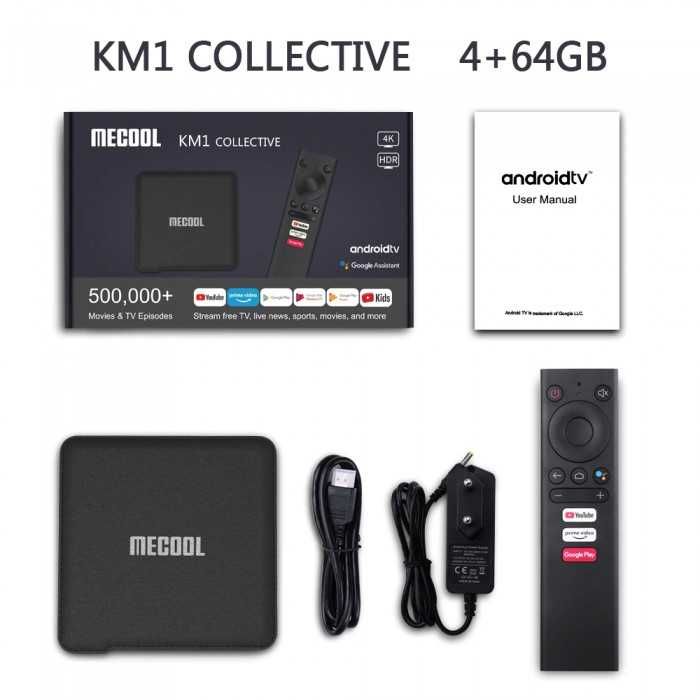 Смарт ТВ приставка Mecool KM1 Collective 4GB/64GB (*Київ*)