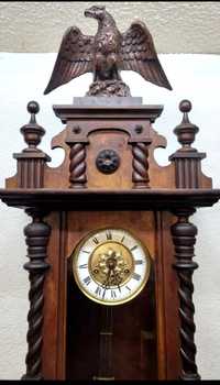Antyk, duży zegar ścienny z wahadłem  Gustav Becker  Silesia