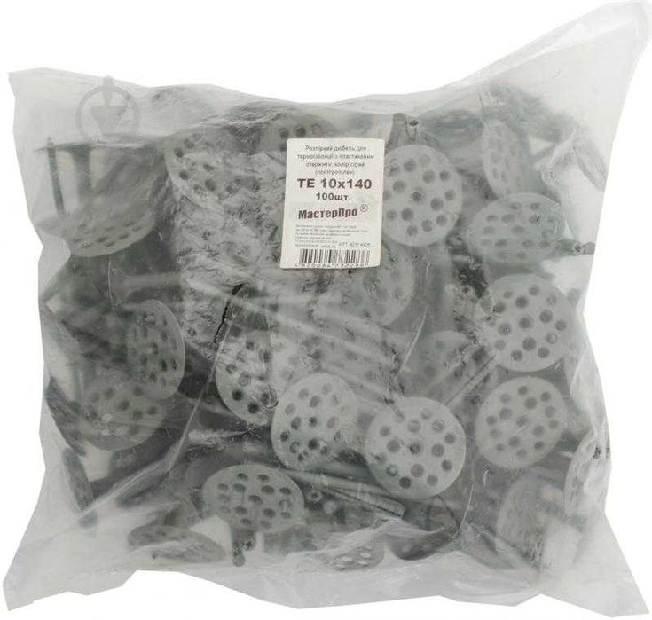 Дюбель для теплоізоляції пінопласту із пластиковим цвяхом 10x140 мм