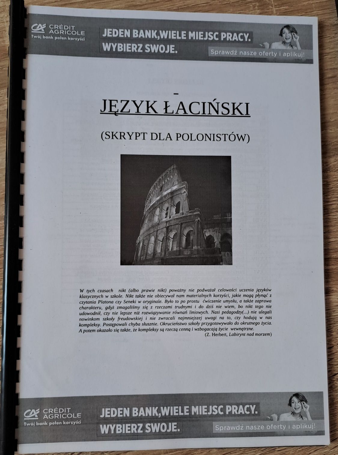 Łacina - książka + tablice łacińskie + skrypt z ćwiczeniami