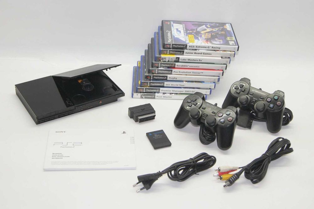 SONY Playstation 2 slim SCPH-90004/ zestaw dla pasjonata gier retro