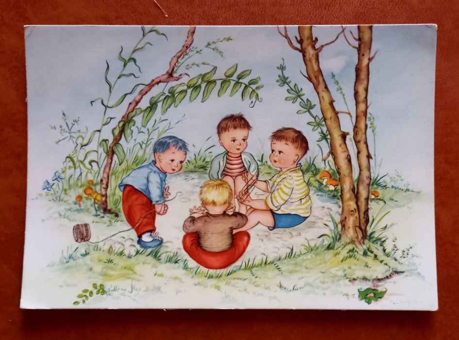 Antigo postal infantil