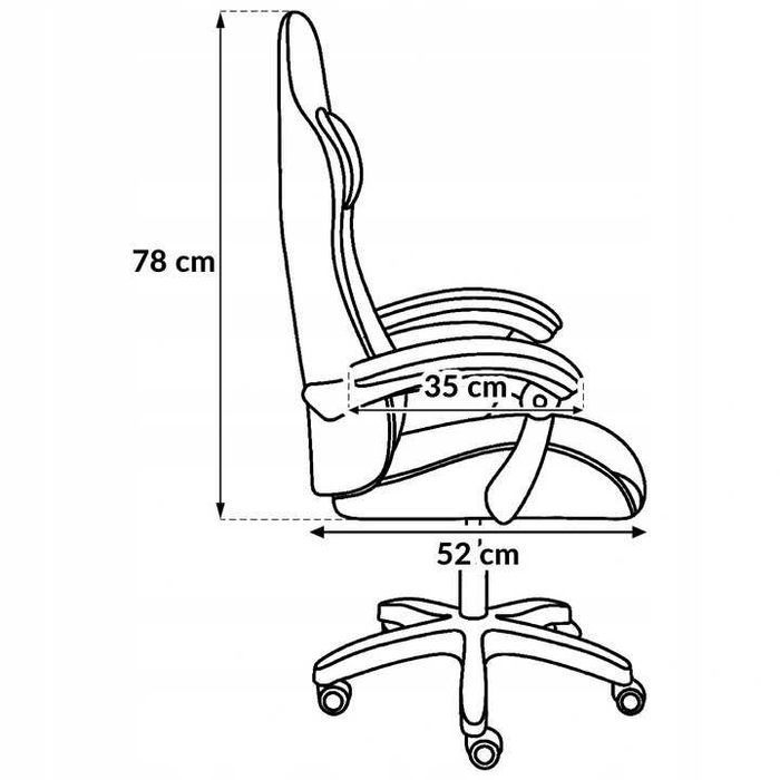 NOWY Fotel Dla Gracza Gamingowy Krzesło Ergonomiczne Do Biurka Pracy