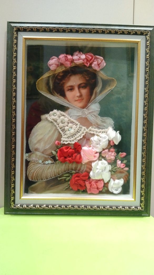 Картина Девушка с цветами.