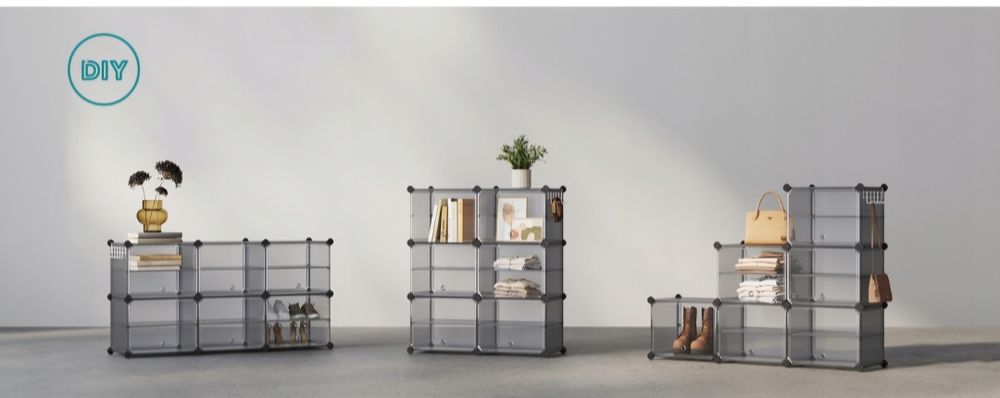 Modułowa szafka na buty organizer pudełka składane zestaw 6 SZT