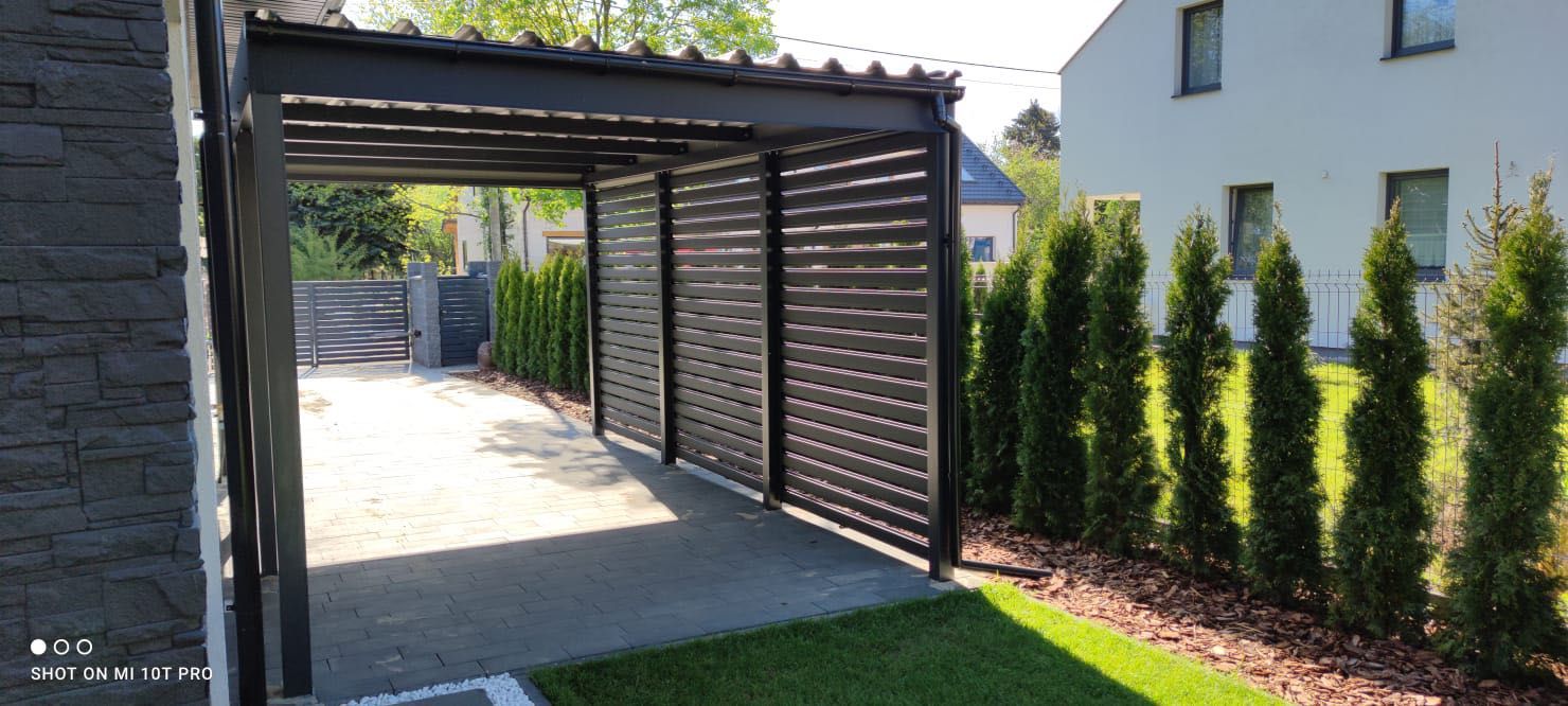 Carport wiata garażowa ogrodzenia brama płot