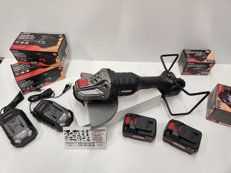 Безщот аккумуляторна болгарка GERMAN Parkside Performance PWSAP 40/230