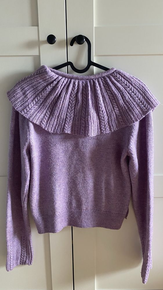 Fioletowy sweter kardigan Mango