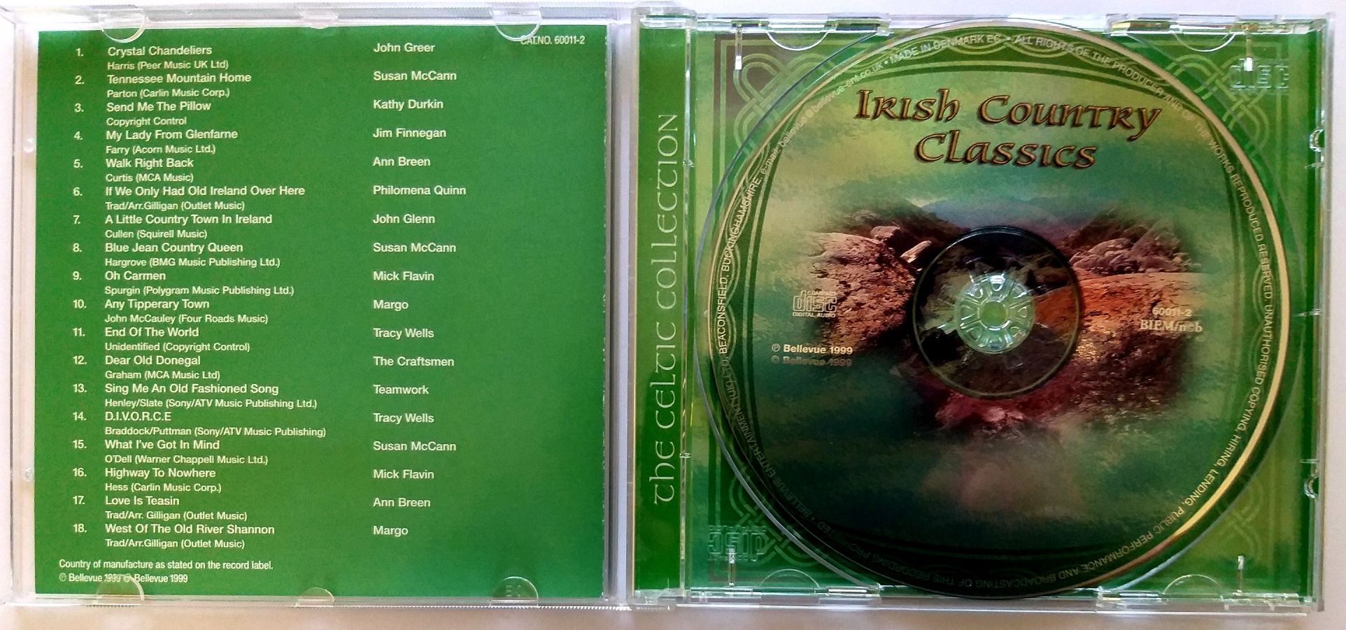 Irish Country Classics John Glenn Ann Breen 1999r